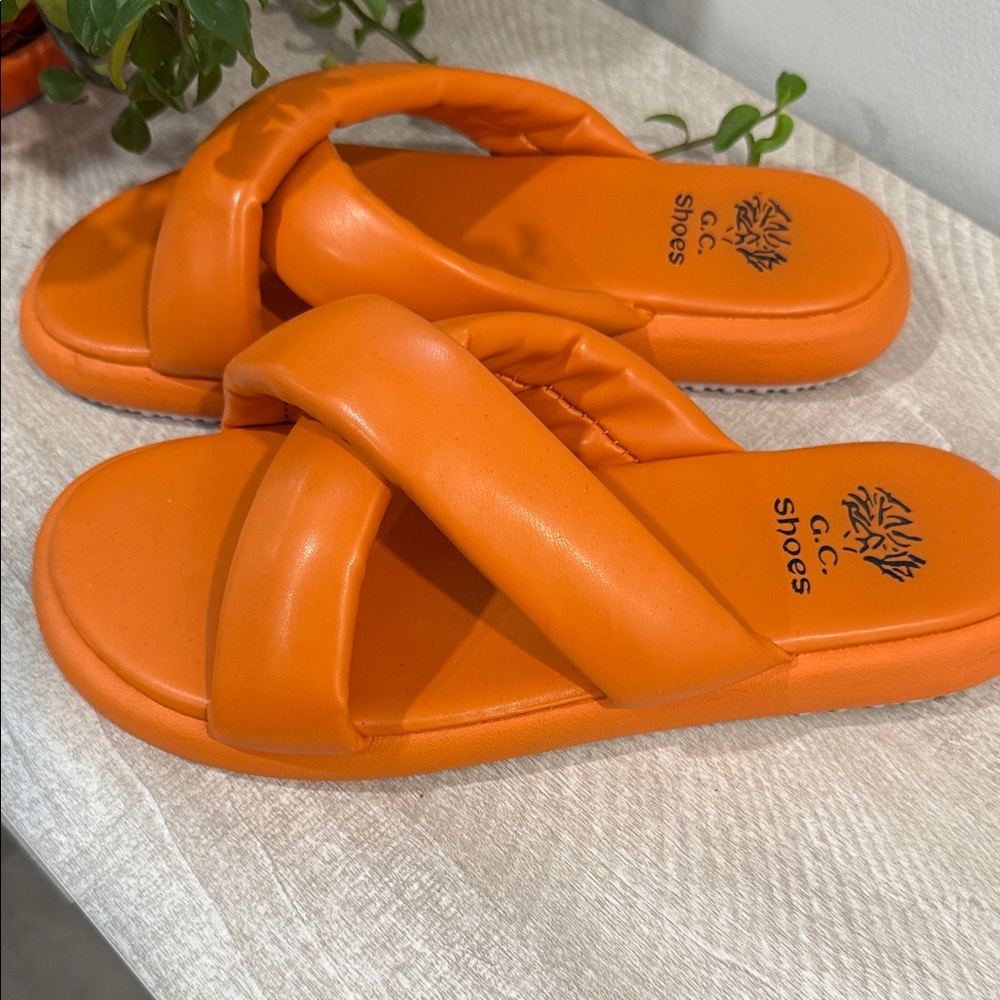 Orange Slide Sandals - Picture 3 of 3